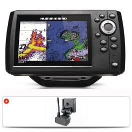 Humminbird Helix 5 G3 CHIRP + Trasduttore di poppa + T°c