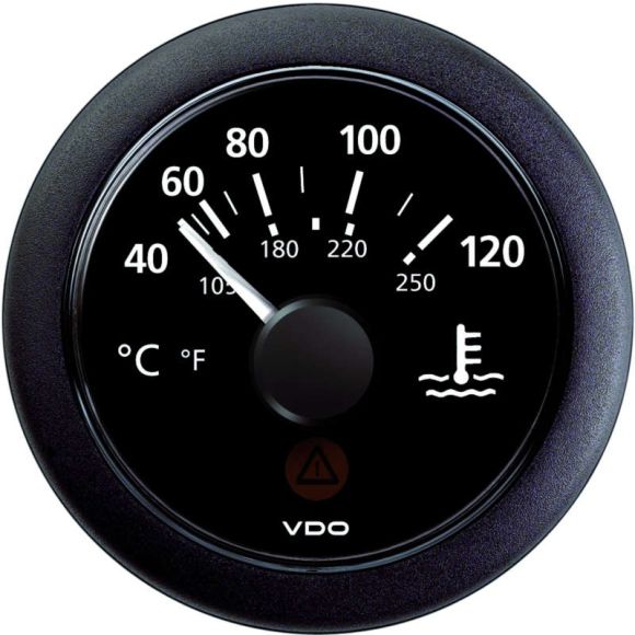 Display VDO Termometro acqua 120°C - Ø52 mm - Nero 