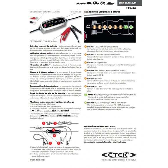 Caricabatterie Ctek MXS5.0 12V 5A -  - Tutti i sport nautici