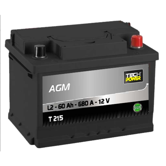 Batteria 12V 60Ah AGM Tech Power Start & Stop -  - Tutti i sport  nautici