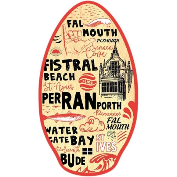 Skimboard In Legno Wavebreaker 94 Cm - Tavola Da Surf Per Bambini Dai 9 Anni, Bianco E Nero - Foto 6