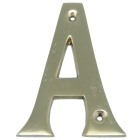 Lettera Décomarine in ottone alta 5 cm: V