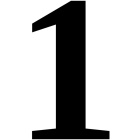 Numero bianco 18 cm - Scafo duro - 1