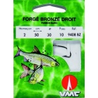 Dritto forgiato bronzato 9408 BZ 50 cm Ami da pesca N°2 su Nylon 26/100