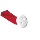 Sportello di ispezione Nuova Rade bianco con sacchetto rimovibile - Diametro 133mm  