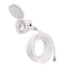 Doccia Plastimo + Alloggiamento bianco + Doccia in plastica bianca + 3 m di tubo flessibile