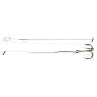 Terminale Cannelle Multiflex C723 40 cm Fibbia + Amo da pesca Triple No. 6