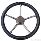 Volante barca Osculati poliuretano flessibile carbonio/acciaio inossidabile 350 mm 