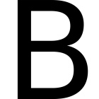 Lettera B - Bianco - 18 cm