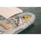 Tendalino barca 3 cerchi in alluminio MATC Oxygen 1370-1550 mm - Nero