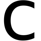 Lettera C - pneumatico - Nero