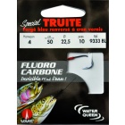 Fluorocarbon trota speciale forgiato, rovesciato, blu dentellata vernice 9333 BL 50 cm Ami da pesca N°6 sur Filo da pesca fluorocarbon 17,5 /100