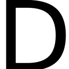 Lettera D - pneumatico - Nero