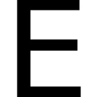 Lettera E - 18 cm - Nero