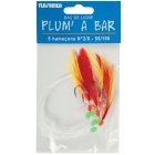 Prugna A Bar 5 ganci Set Piuma N°2/0 Rosso e Giallo