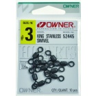 Girelle Owner Re tappeto nero SWIVEL #8, 36Kg POCH di X15