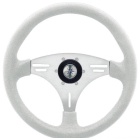 Volante barca MANTA bianco/argento 355 mm