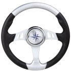 Volante barca Osculati Skipper nero/argento 350 mm