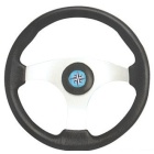 Volante barca Osculati Technic nero argento 350 mm