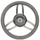 Volante barca Osculati Blitz con corona in poliuretano morbido grigio 350 mm
