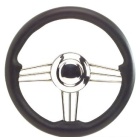 Volante barca Osculati acciaio inox poliuretano nero 350 mm