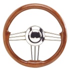 Volante barca Osculati mogano acciaio inox 350 mm