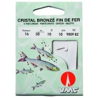 Cristallo di ferro finemente bronzato 9009 BZ 50 cm Ami da pesca N°16 su Nylon 12/100