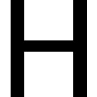 Lettera H - Bianco - 18 cm