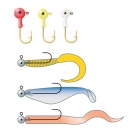 5 teste piombate verniciato bianco Amo da pesca bronzato 1,7 gr / N°4