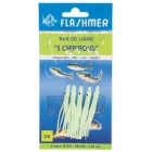 Terminali 5 Chipirons Flashmer 60 mm 2/0 Blu