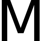 Lettera M - pneumatico - Bianco