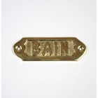 Piastra in ottone: BAIN