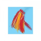 Filamenti di piume 3 amo da pesca 900 mm 1/O rosso/giallo