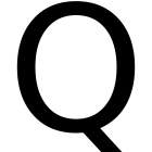 Lettera Q - 18 cm - Nero