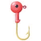 5 Teste piombate dipinte di rosso amo da pesca bronzato 1,7 gr / N°1
