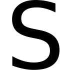 Lettera S - 18 cm - Nero