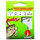 Speciale doppia trota barba rossa 7053 RD 50 cm Ami da pesca N°8 su Nylon 14/100