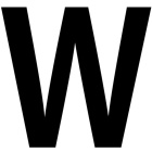 Euromarine  lettera adesiva nera 70mm - lettera W