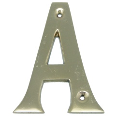 Lettera Décomarine in ottone alta 5 cm: M