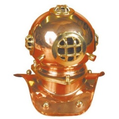 Casco subacqueo in ottone e rameTopomarine