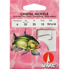 cristallo nichelato 9016 NI 50 cm Ami da pesca N°16 su Nylon 12/100