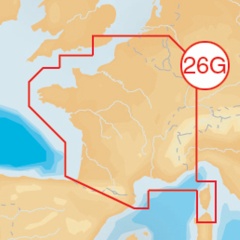 Mappa della Francia con dati batimetrici - MSD/26GS-B