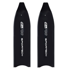 Pale per pinne Fibra ottica Sportech FBG nera - C4 Medium