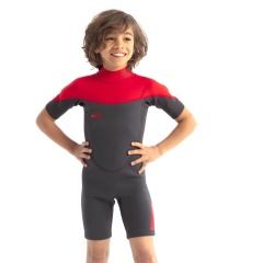 Shorty enfants Jobe Boston 2mm Back Zip Rouge