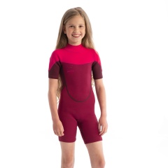 Shorty enfants Jobe Boston 2mm Back Zip Rose