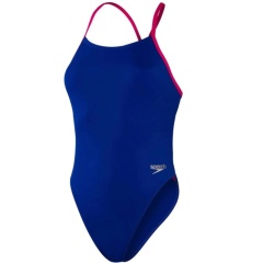 Costume da bagno donna intero Solid Tie-Back Speedo Blu