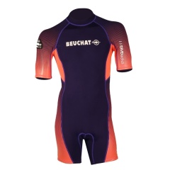 Muta shorty Beuchat By Watts 3 mm - Uomo - Viola/Rosa