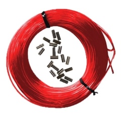 Kit monofilo nylon Epsealon rosso 25m (180/100) + 10 manicotti