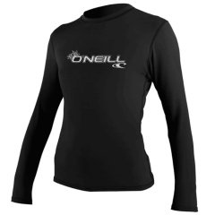 Lycra femme manches Longue O'Neill Basic Skins Sun Shirt Noir