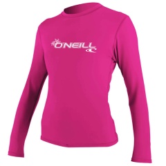 Lycra femme manches Longue O'Neill Basic Skins Sun Shirt Rose